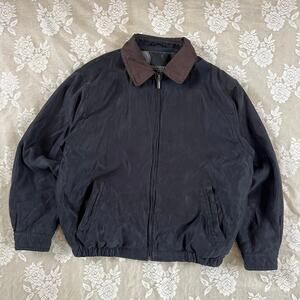 Vintage Weathervane by Weatherproof Black Fleece Lined Bomber Jacket L